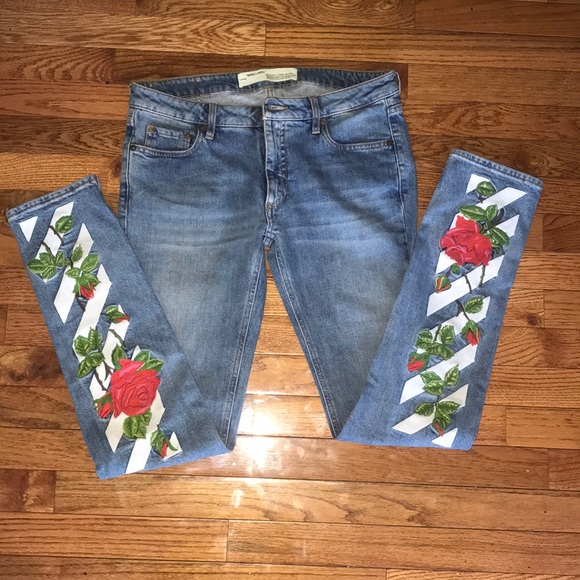 Off-White Jeans rose print - Picture 2 of 6